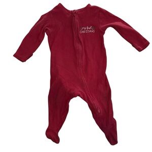Old Navy 6-9month My First Christmas Red Kids One Piece